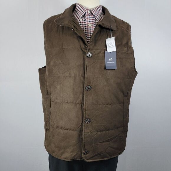JOS A‎ BANK Men's Vest Button Down Polyester Water Repellant Size XL NEW - Picture 1 of 10